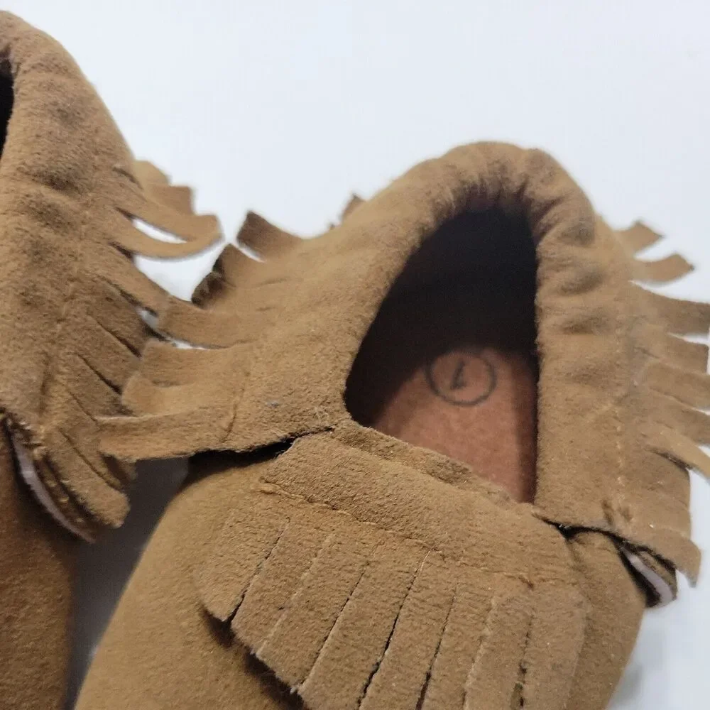 Boutique Moccasins 1 Ballet Flat Shoes Brown‎ Low Top Slip Ons Baby 0-6 Months